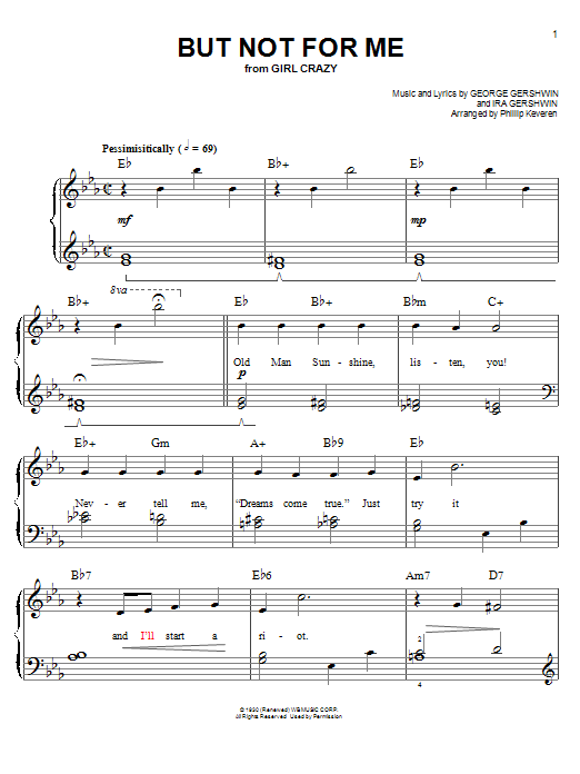 Phillip Keveren But Not For Me Sheet Music Notes & Chords for Piano - Download or Print PDF