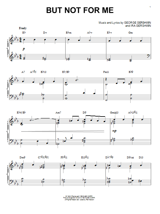 George Gershwin But Not For Me [Jazz version] (arr. Brent Edstrom) Sheet Music Notes & Chords for Piano Solo - Download or Print PDF