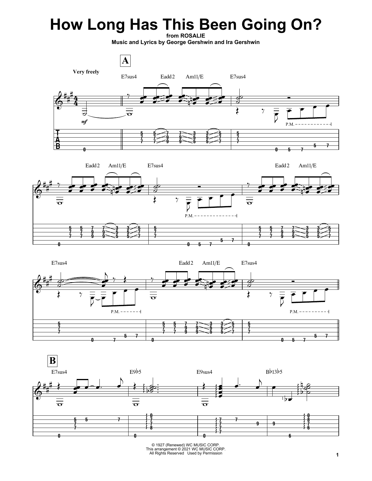 George Gershwin How Long Has This Been Going On? (arr. Matt Otten) Sheet Music Notes & Chords for Solo Guitar - Download or Print PDF