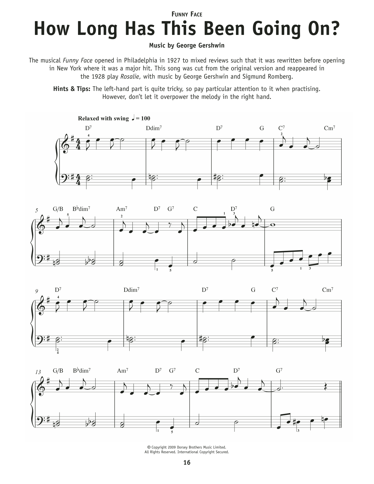 George Gershwin How Long Has This Been Going On? (from Funny Face) Sheet Music Notes & Chords for Really Easy Piano - Download or Print PDF