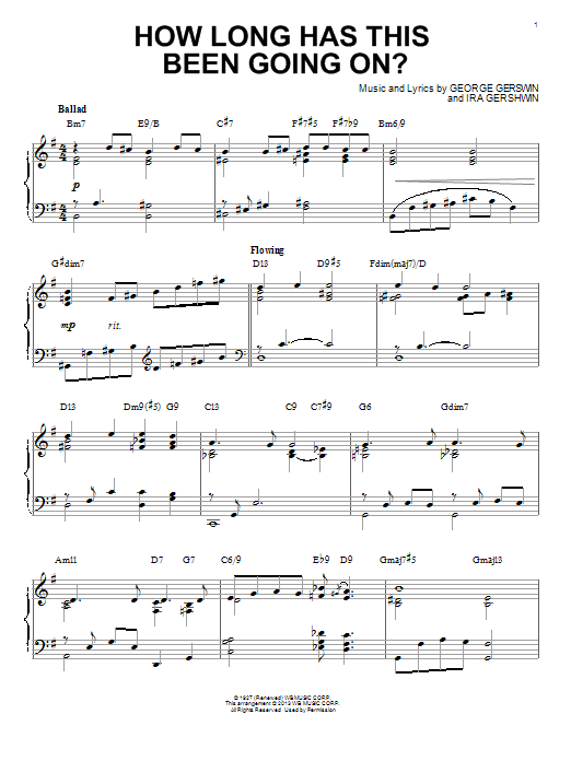 George Gershwin How Long Has This Been Going On? [Jazz version] (arr. Brent Edstrom) Sheet Music Notes & Chords for Piano & Vocal - Download or Print PDF