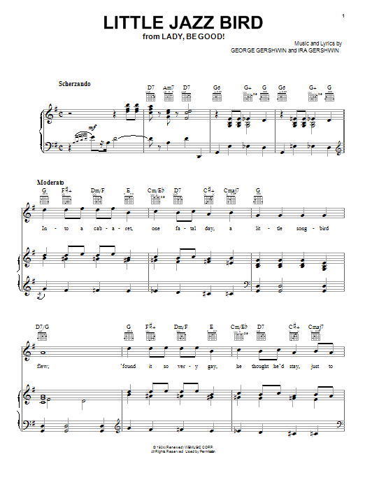 George Gershwin Little Jazz Bird Sheet Music Notes & Chords for Easy Piano - Download or Print PDF