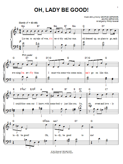 Phillip Keveren Oh, Lady Be Good! Sheet Music Notes & Chords for Easy Piano - Download or Print PDF