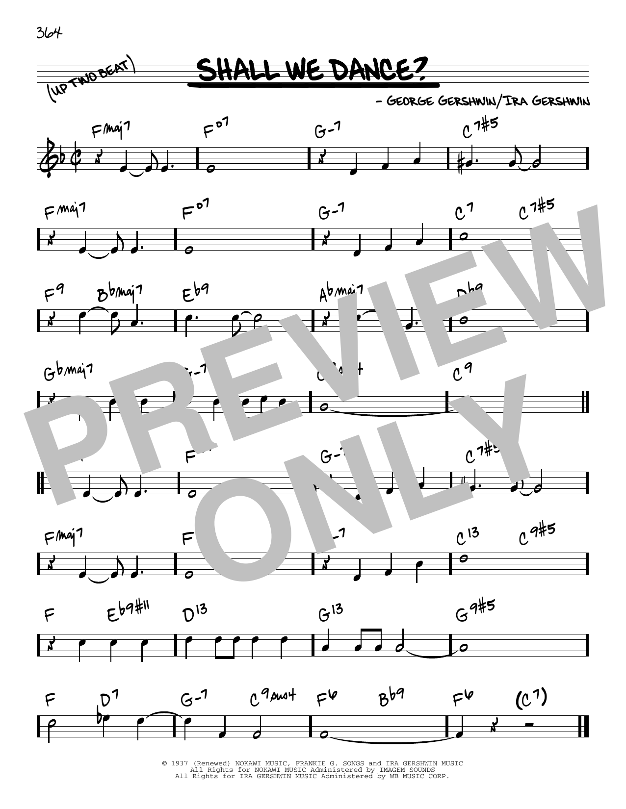 George Gershwin Shall We Dance? Sheet Music Notes & Chords for Real Book – Melody & Chords - Download or Print PDF