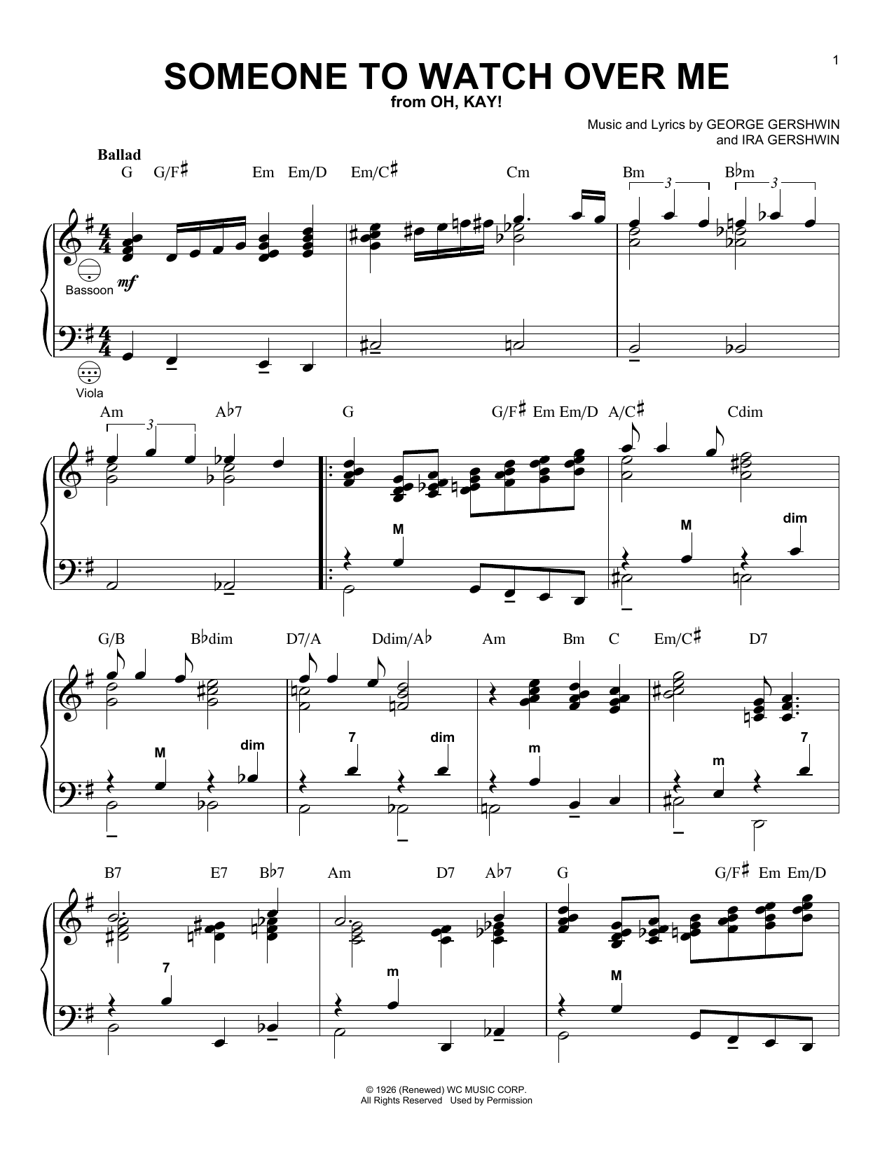 George Gershwin Someone To Watch Over Me (arr. Gary Meisner) Sheet Music Notes & Chords for Accordion - Download or Print PDF