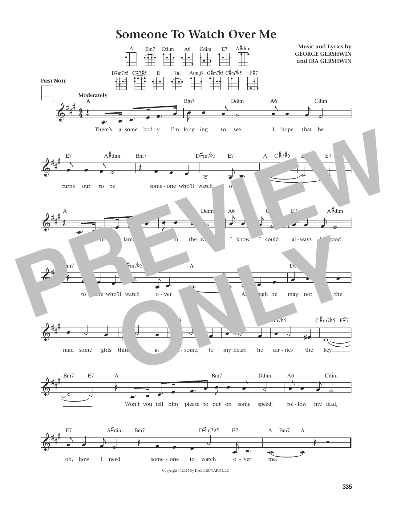 George Gershwin Someone To Watch Over Me (from The Daily Ukulele) (arr. Jim Beloff) Sheet Music Notes & Chords for Ukulele - Download or Print PDF