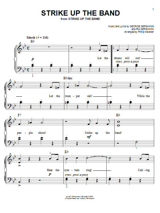 Phillip Keveren Strike Up The Band Sheet Music Notes & Chords for Easy Piano - Download or Print PDF