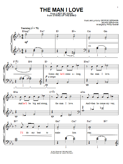 Phillip Keveren The Man I Love Sheet Music Notes & Chords for Easy Piano - Download or Print PDF