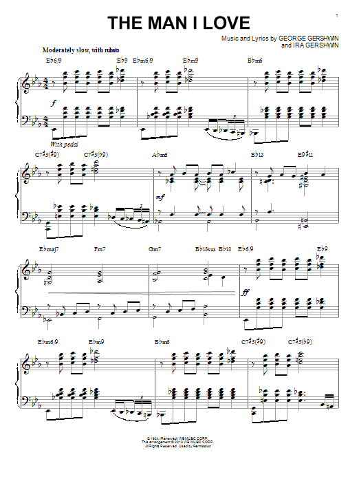 George Gershwin The Man I Love [Jazz version] (arr. Brent Edstrom) Sheet Music Notes & Chords for Piano & Vocal - Download or Print PDF