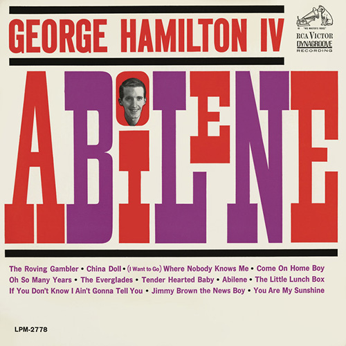 George Hamilton IV, Abilene, Piano, Vocal & Guitar (Right-Hand Melody)