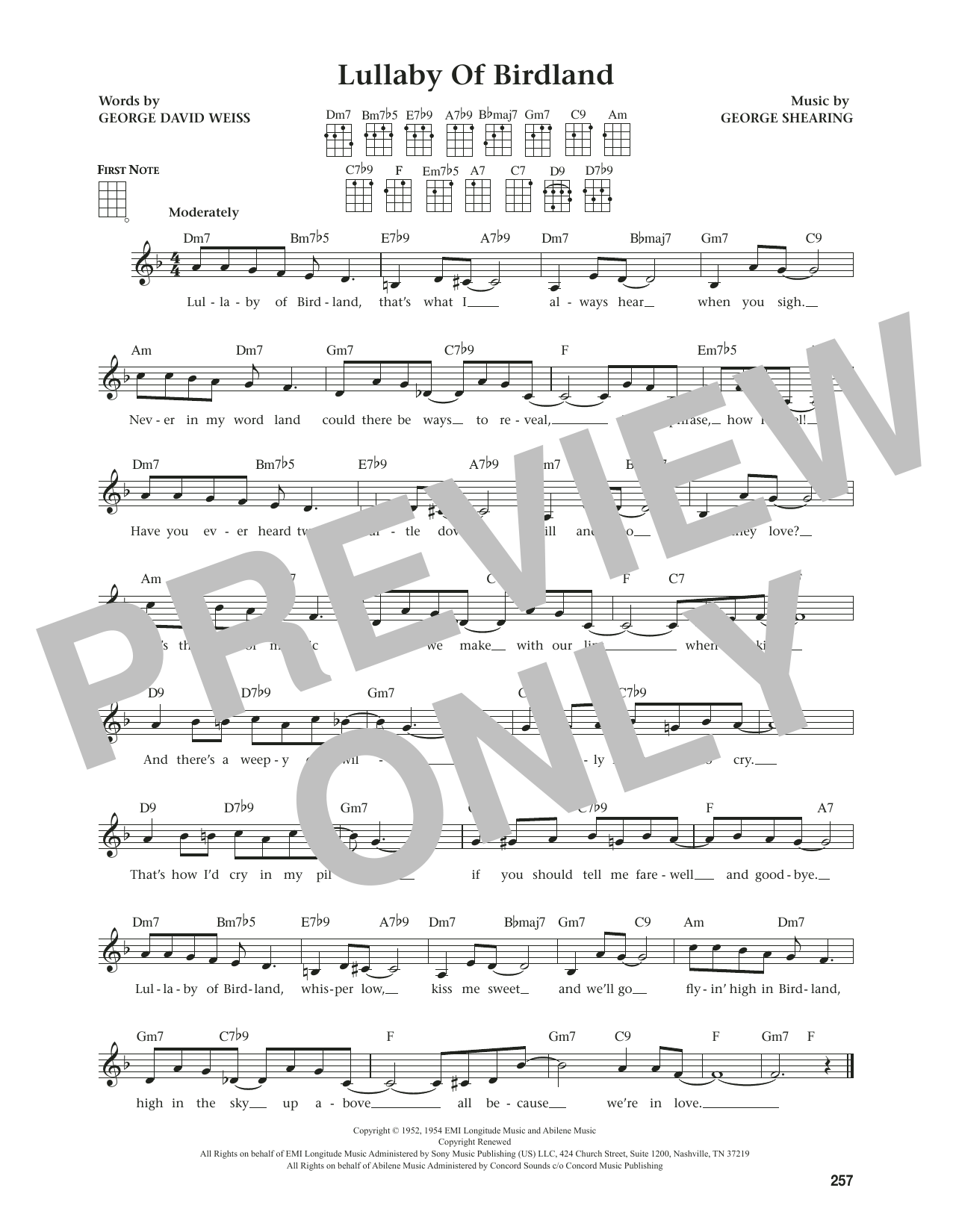 George Shearing Lullaby Of Birdland (from The Daily Ukulele) (arr. Jim Beloff) Sheet Music Notes & Chords for Ukulele - Download or Print PDF