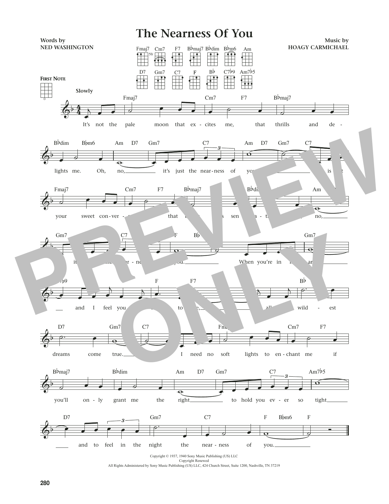 George Shearing The Nearness Of You (from The Daily Ukulele) (arr. Jim Beloff) Sheet Music Notes & Chords for Ukulele - Download or Print PDF