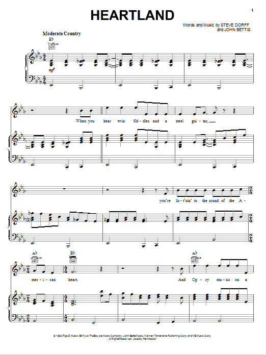 George Strait Heartland Sheet Music Notes & Chords for Piano, Vocal & Guitar (Right-Hand Melody) - Download or Print PDF George Strait Heartland Sheet Music Notes & Chords for Piano, Vocal & Guitar (Right-Hand Melody) - Download or Print PDF