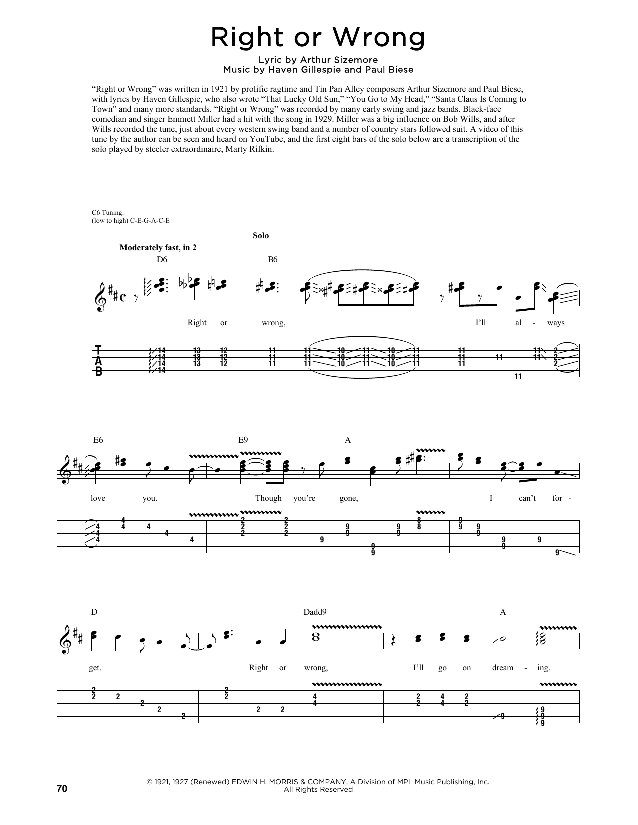 George Strait Right Or Wrong (arr. Fred Sokolow) Sheet Music Notes & Chords for Guitar Tab - Download or Print PDF