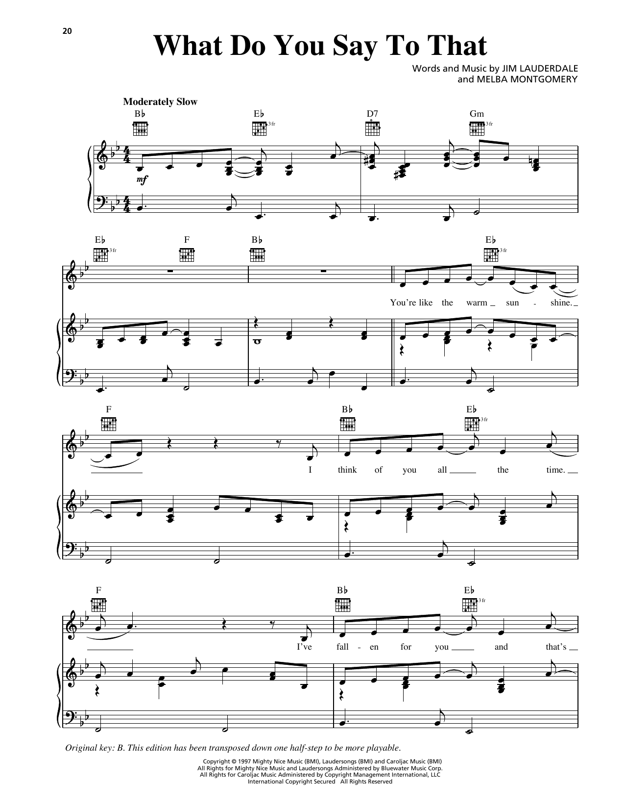 George Strait What Do You Say To That Sheet Music Notes & Chords for Piano, Vocal & Guitar Chords (Right-Hand Melody) - Download or Print PDF