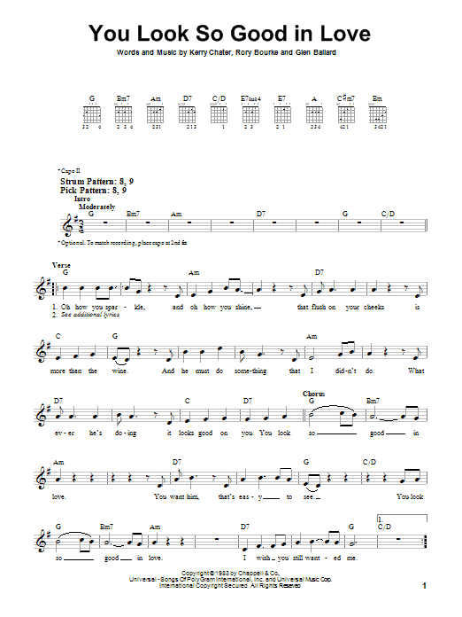 George Strait You Look So Good In Love Sheet Music Notes & Chords for Easy Piano - Download or Print PDF