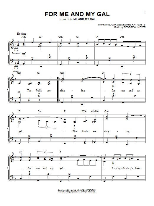 Gary Meisner For Me And My Gal Sheet Music Notes & Chords for Accordion - Download or Print PDF