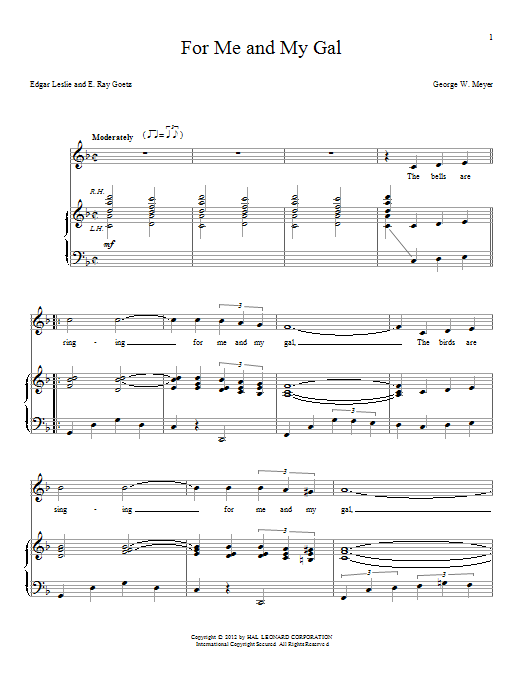 George W. Meyer For Me And My Gal Sheet Music Notes & Chords for Ukulele - Download or Print PDF