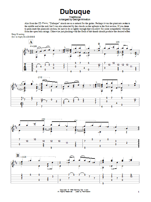 George Winston Dubuque Sheet Music Notes & Chords for Guitar Tab - Download or Print PDF George Winston Dubuque Sheet Music Notes & Chords for Guitar Tab - Download or Print PDF