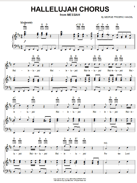 Hallelujah Chorus sheet music