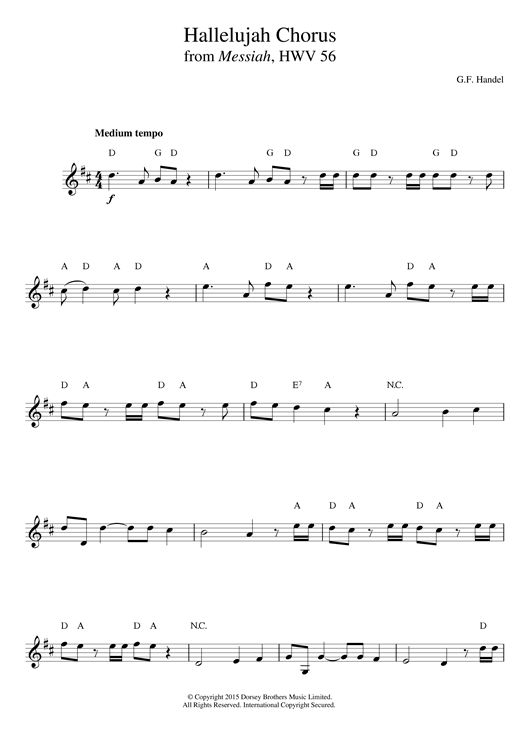 Hallelujah Chorus (from The Messiah) sheet music