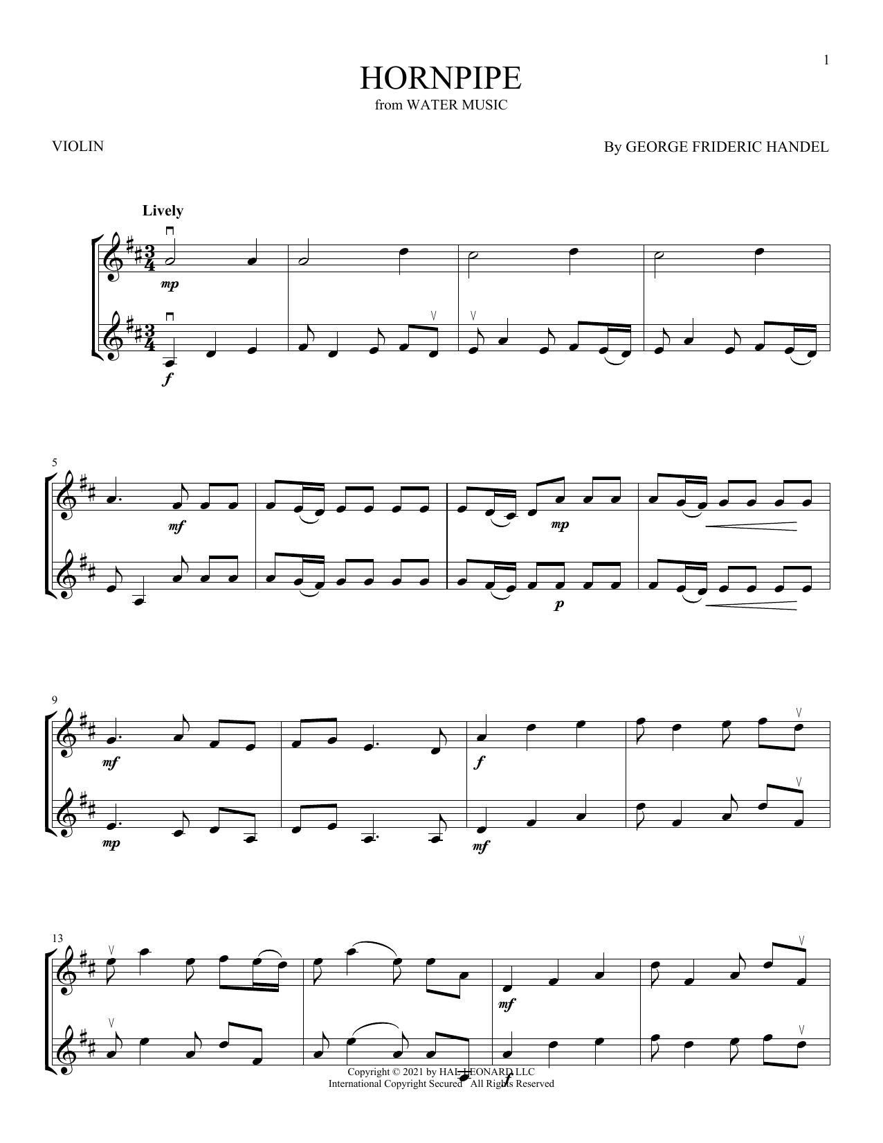 Hornpipe sheet music