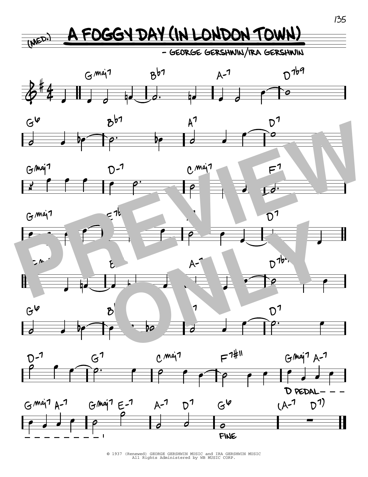 A Foggy Day (In London Town) sheet music