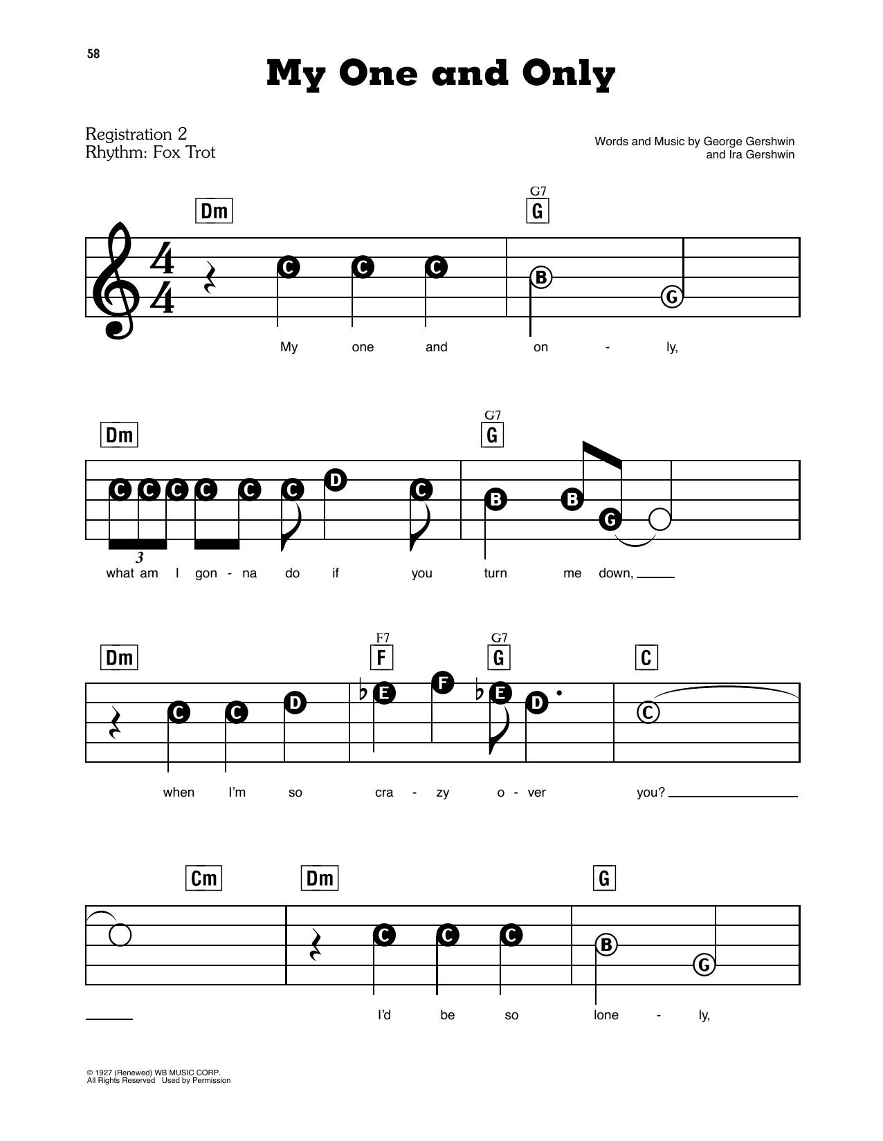 My One And Only sheet music