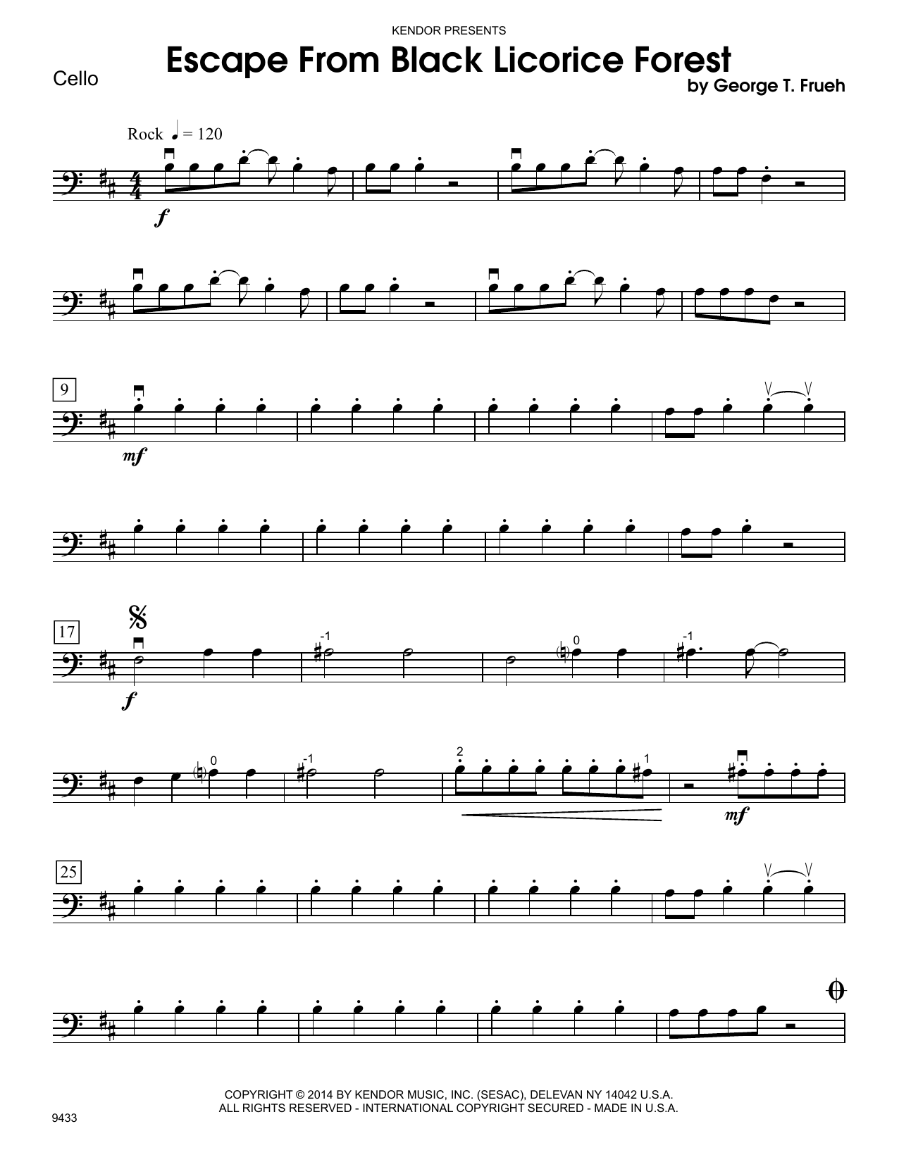 Escape From Black Licorice Forest - Cello sheet music