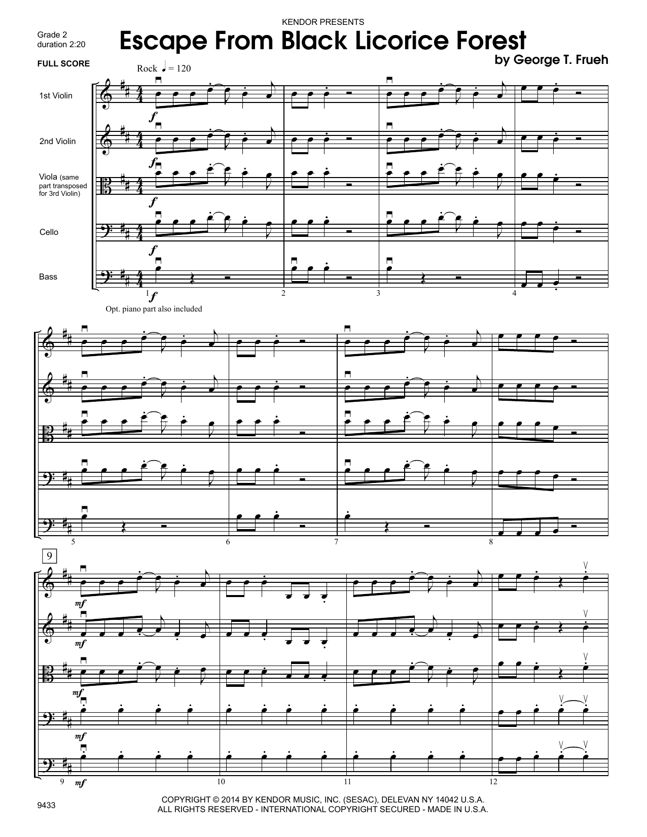 Escape From Black Licorice Forest - Full Score sheet music