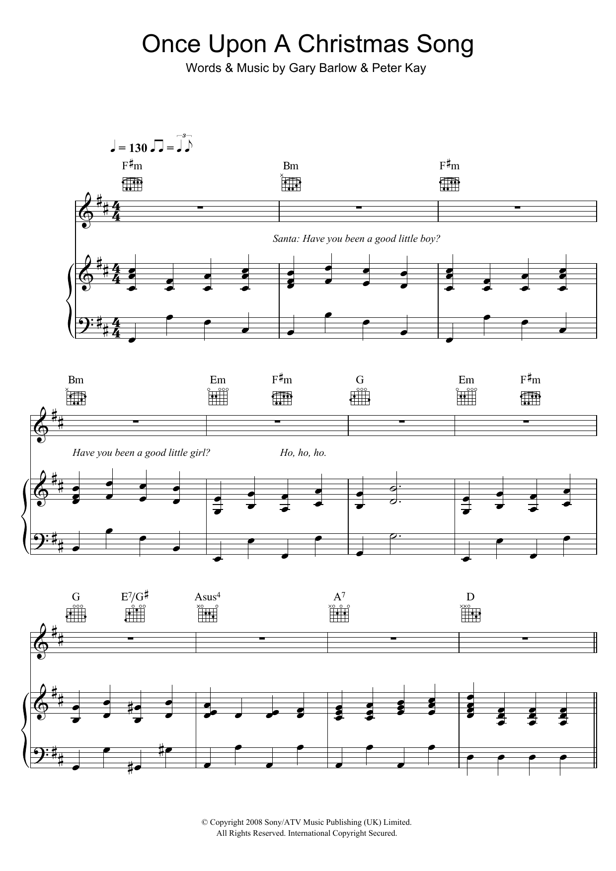 Geraldine McQueen Once Upon A Christmas Song Sheet Music Notes & Chords for Piano, Vocal & Guitar - Download or Print PDF