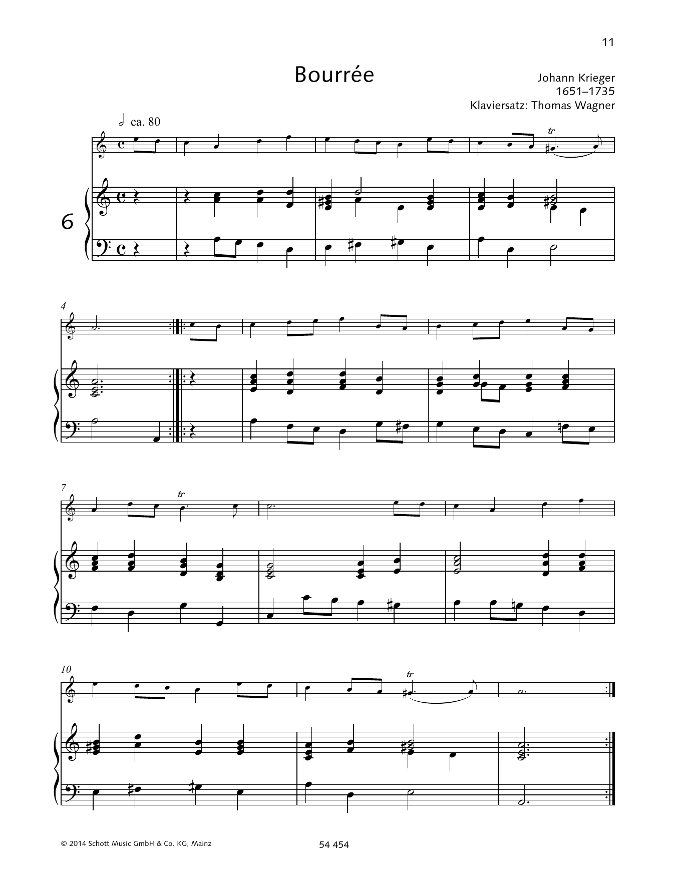 Gerda Koppelkamm-Martini Bourree Sheet Music Notes & Chords for Woodwind Solo - Download or Print PDF