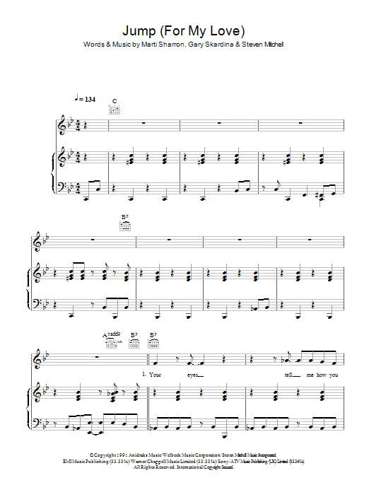 Girls Aloud Jump (For My Love) Sheet Music Notes & Chords for Piano, Vocal & Guitar - Download or Print PDF