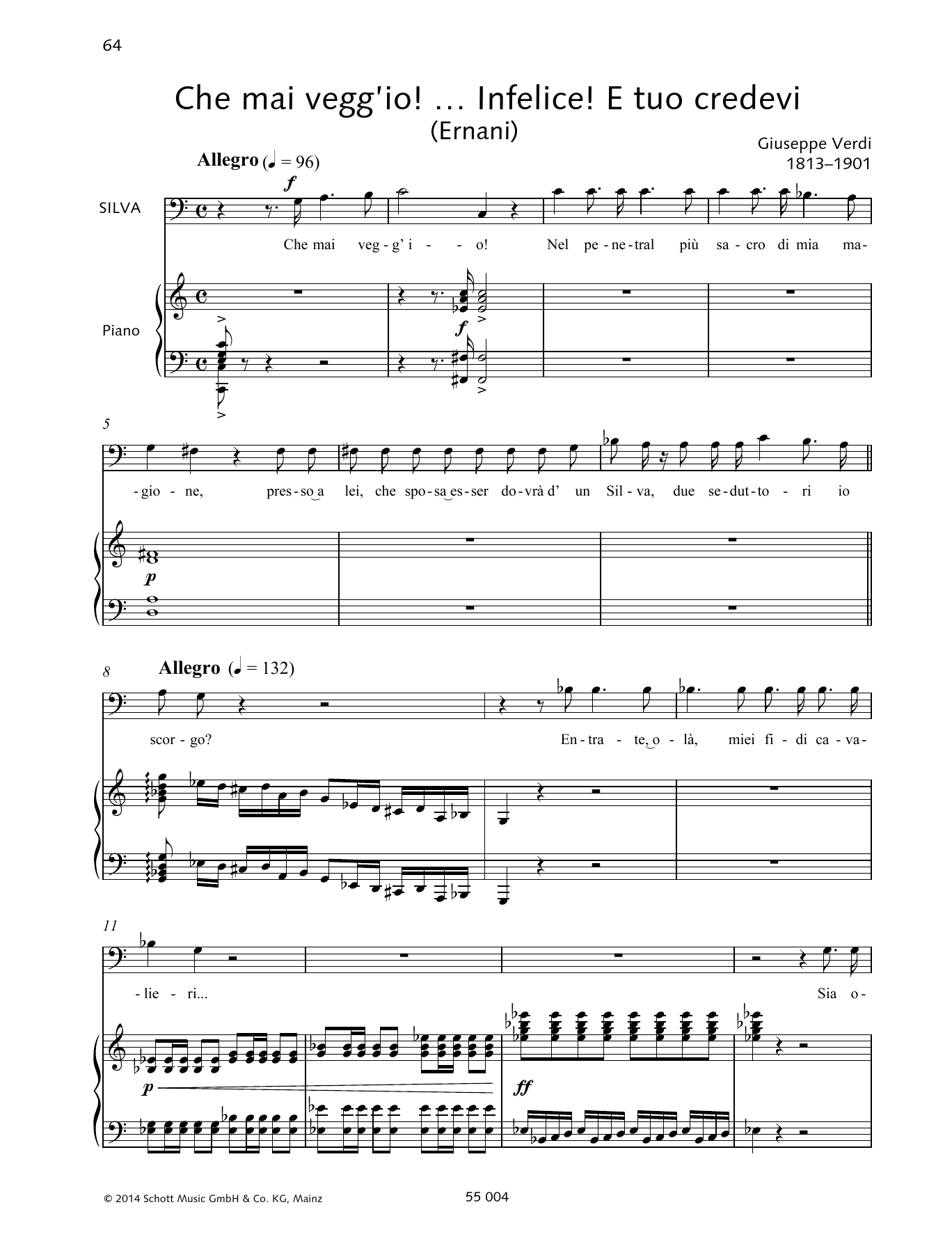 Giuseppe Verdi Che mai vegg'io!... Infelice! E tuo credevi Sheet Music Notes & Chords for Piano & Vocal - Download or Print PDF
