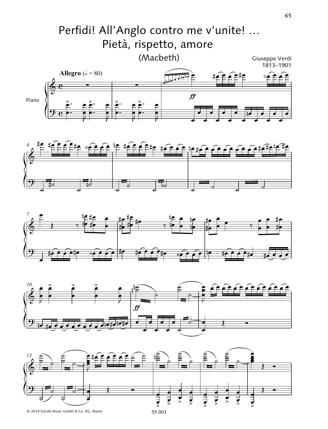Giuseppe Verdi Perfidi! All'Anglo contro me v'unite!... Pietà, rispetto, amore Sheet Music Notes & Chords for Piano & Vocal - Download or Print PDF