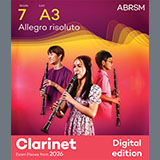 Download Giuseppi Tartini Allegro risoluto (Grade 7, list A3, from the ABRSM Clarinet Syllabus from 2026) sheet music and printable PDF music notes