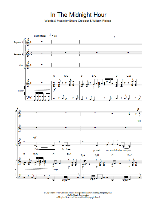 Gladys Knight & The Pips Midnight Train to Georgia (arr. Berty Rice) Sheet Music Notes & Chords for SSA - Download or Print PDF