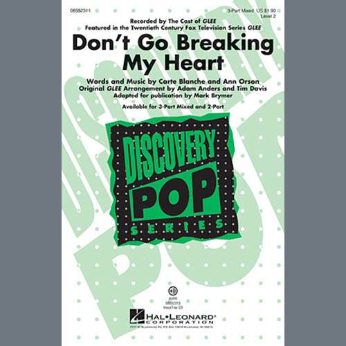 Glee Cast, Don't Go Breaking My Heart (arr. Mark Brymer), 2-Part Choir