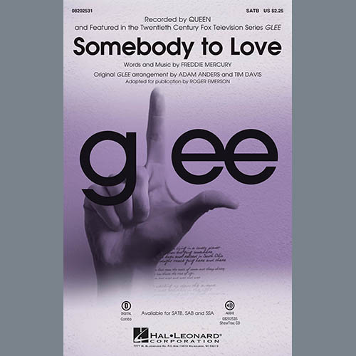 Glee Cast, Somebody To Love (arr. Roger Emerson), SATB