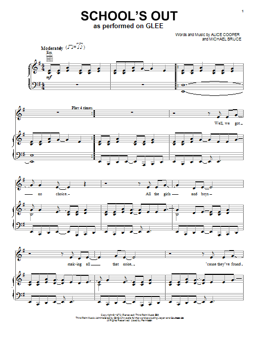School's Out sheet music