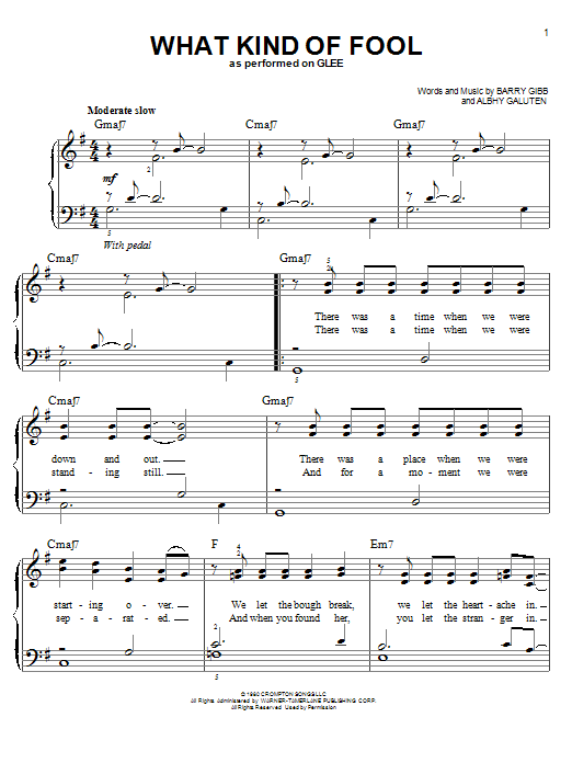 What Kind Of Fool sheet music