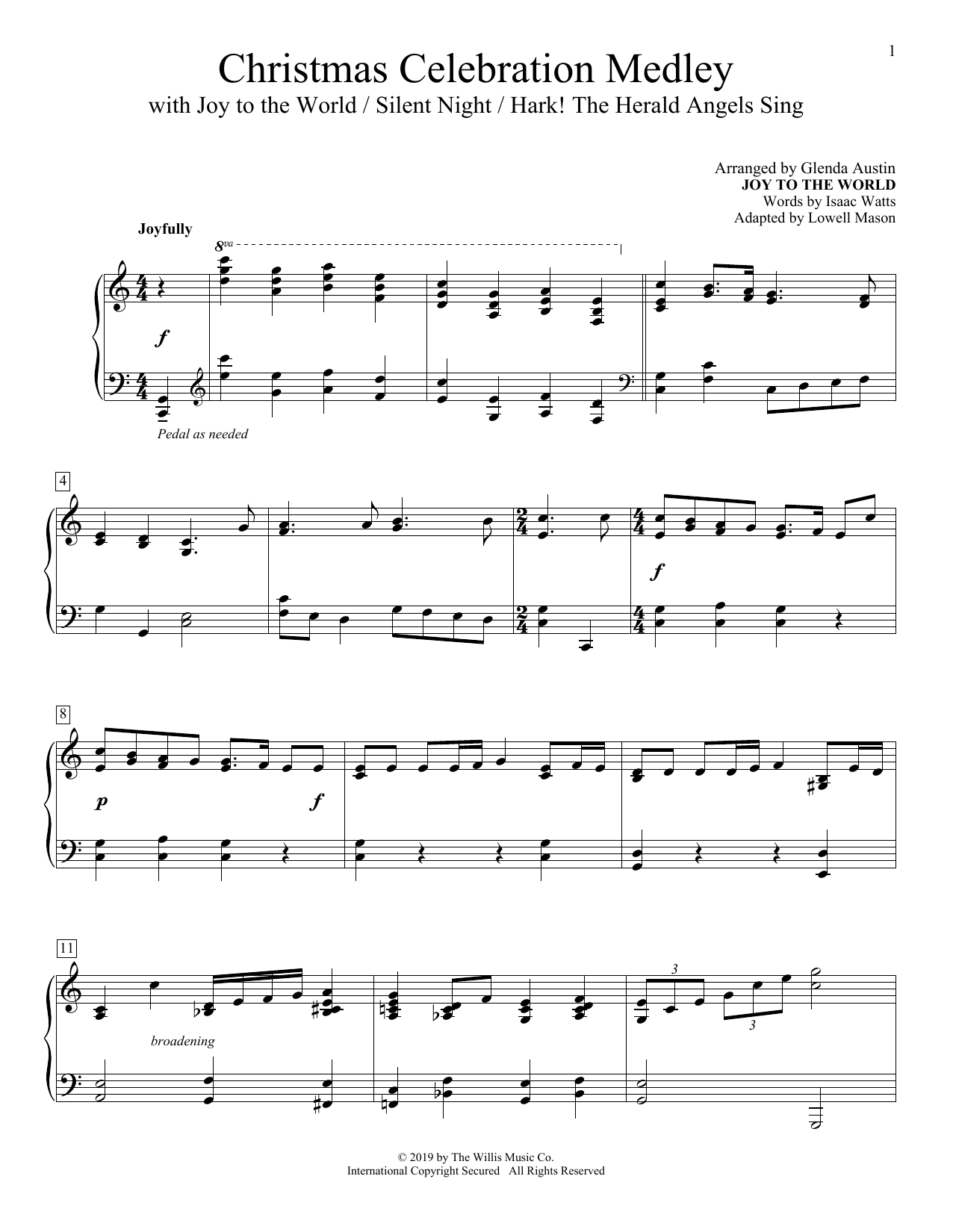 Glenda Austin Christmas Celebration Medley Sheet Music Notes & Chords for Piano Solo - Download or Print PDF