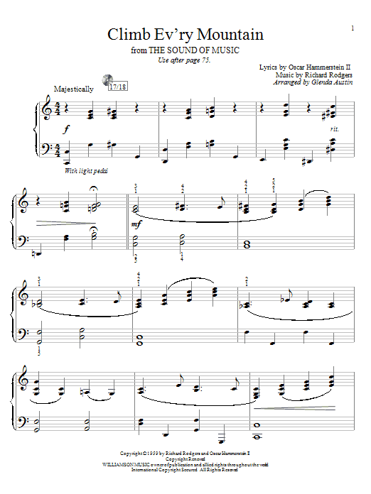 Glenda Austin Climb Ev'ry Mountain Sheet Music Notes & Chords for Educational Piano - Download or Print PDF