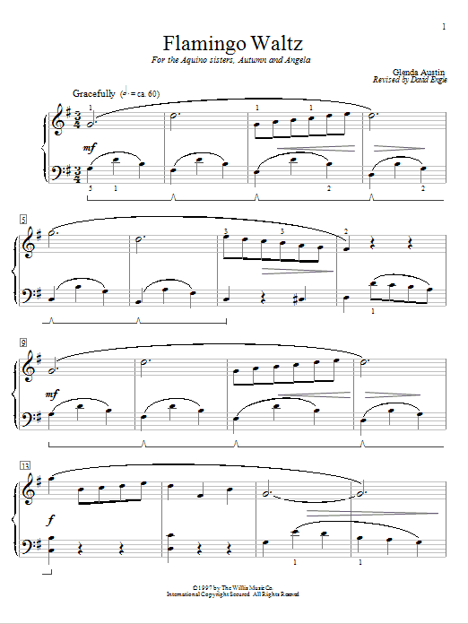 Glenda Austin Flamingo Waltz Sheet Music Notes & Chords for Educational Piano - Download or Print PDF