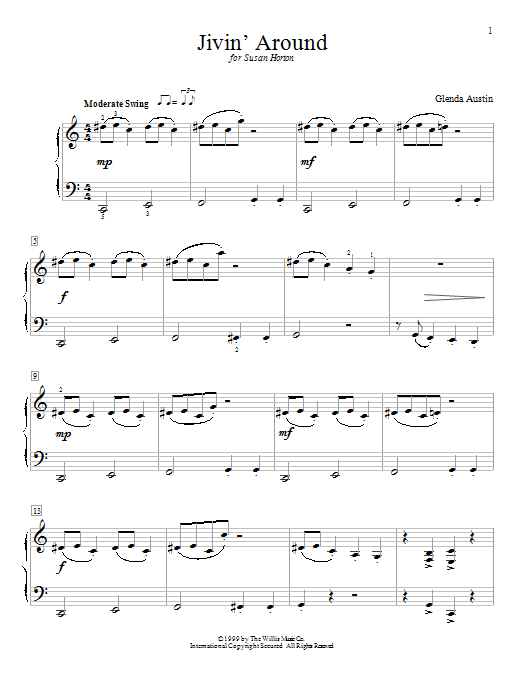 Glenda Austin Jivin' Around Sheet Music Notes & Chords for Educational Piano - Download or Print PDF