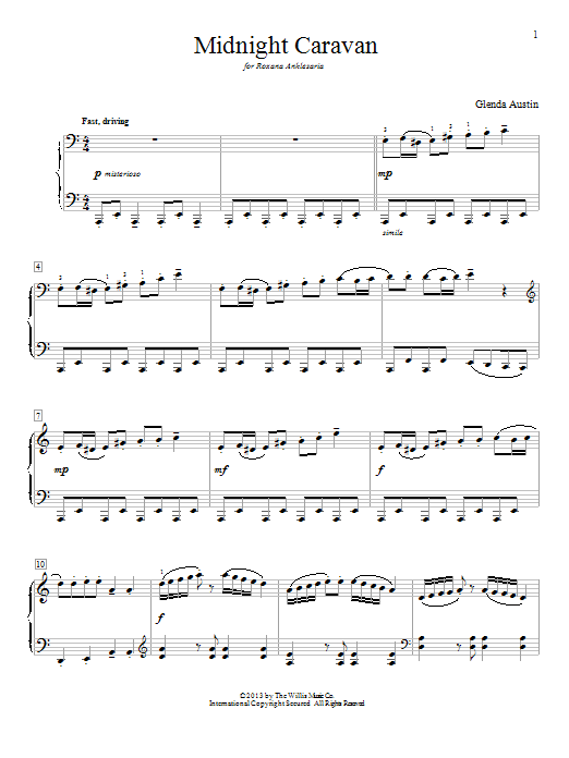 Glenda Austin Midnight Caravan Sheet Music Notes & Chords for Educational Piano - Download or Print PDF