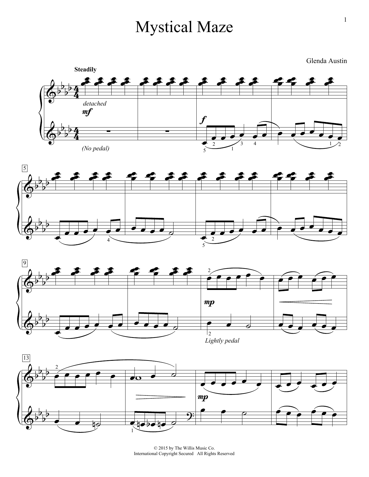 Glenda Austin Mystical Maze Sheet Music Notes & Chords for Educational Piano - Download or Print PDF