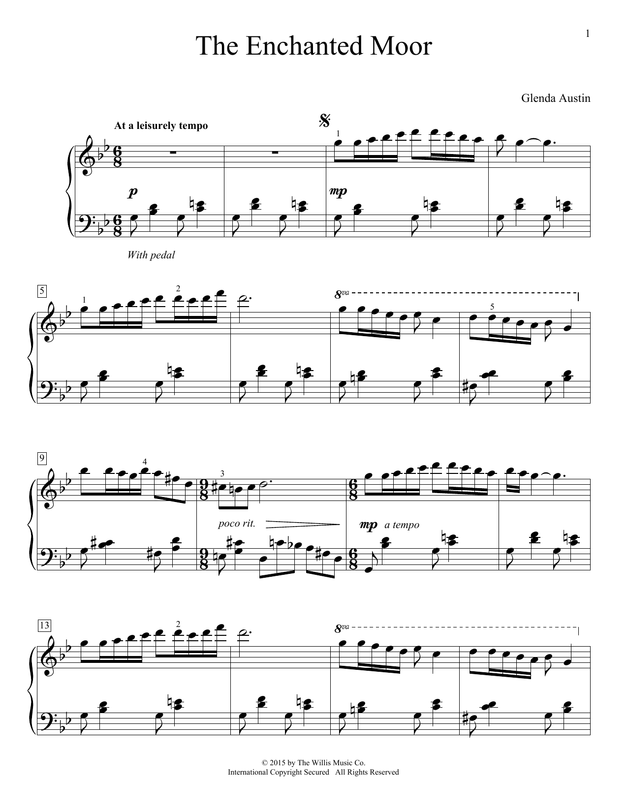 Glenda Austin The Enchanted Moor Sheet Music Notes & Chords for Educational Piano - Download or Print PDF