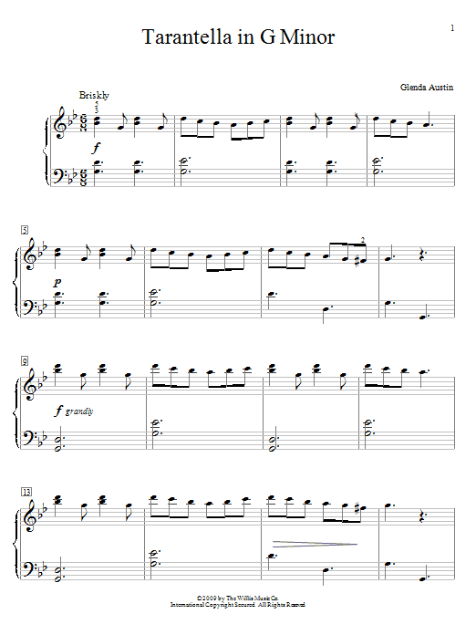 Tarantella In G Minor sheet music