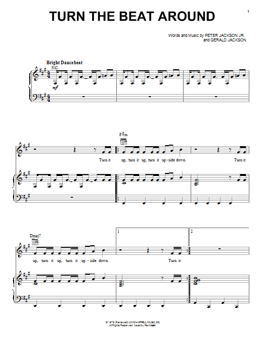 Gloria Estefan Turn The Beat Around Sheet Music Notes & Chords for Voice - Download or Print PDF